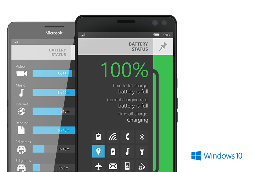 Battery Status released for Windows 10 Mobile